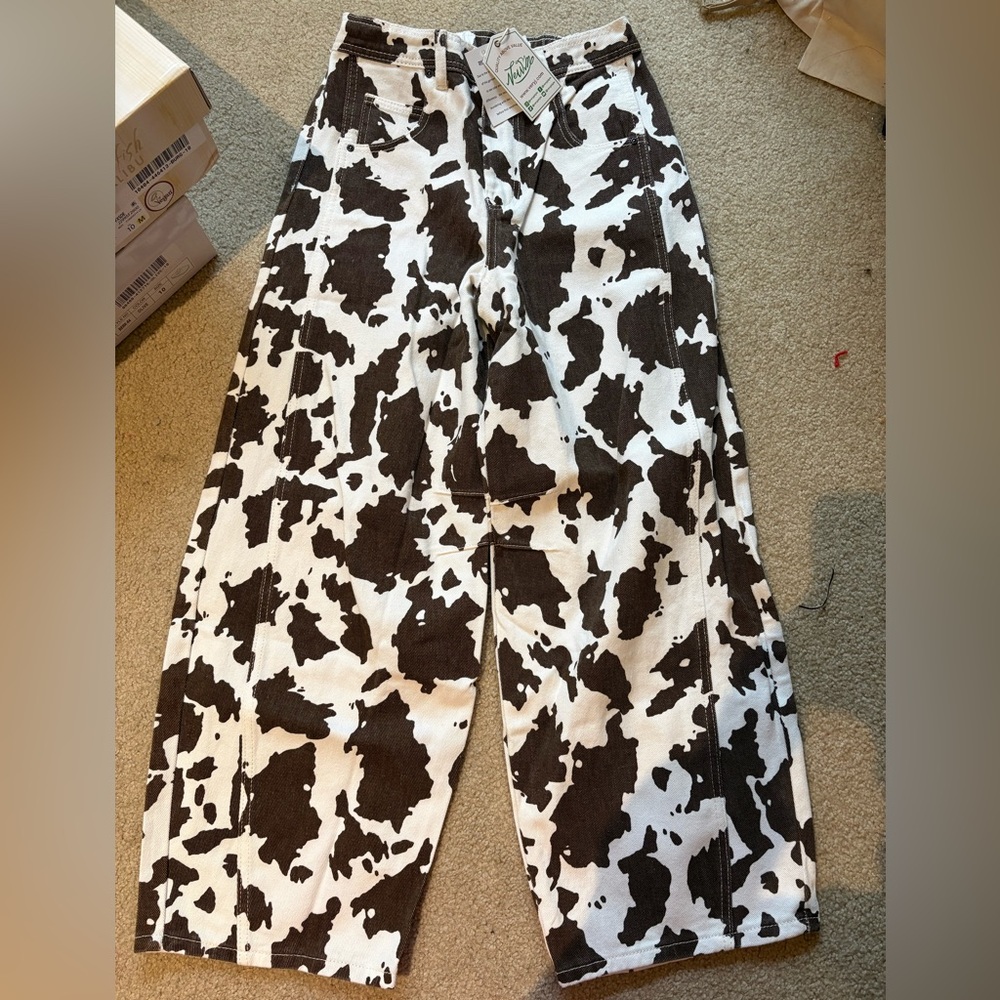 Women’s Barrel Cow Print Pants